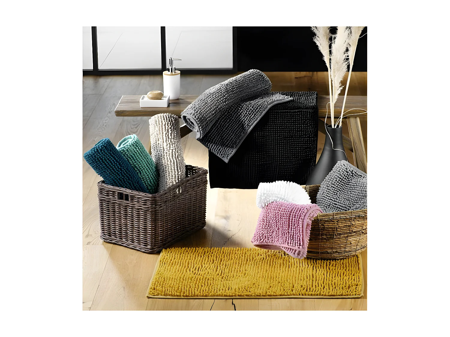 Tapis de Bain Microfibre "Sweety" 50x120cm Miel