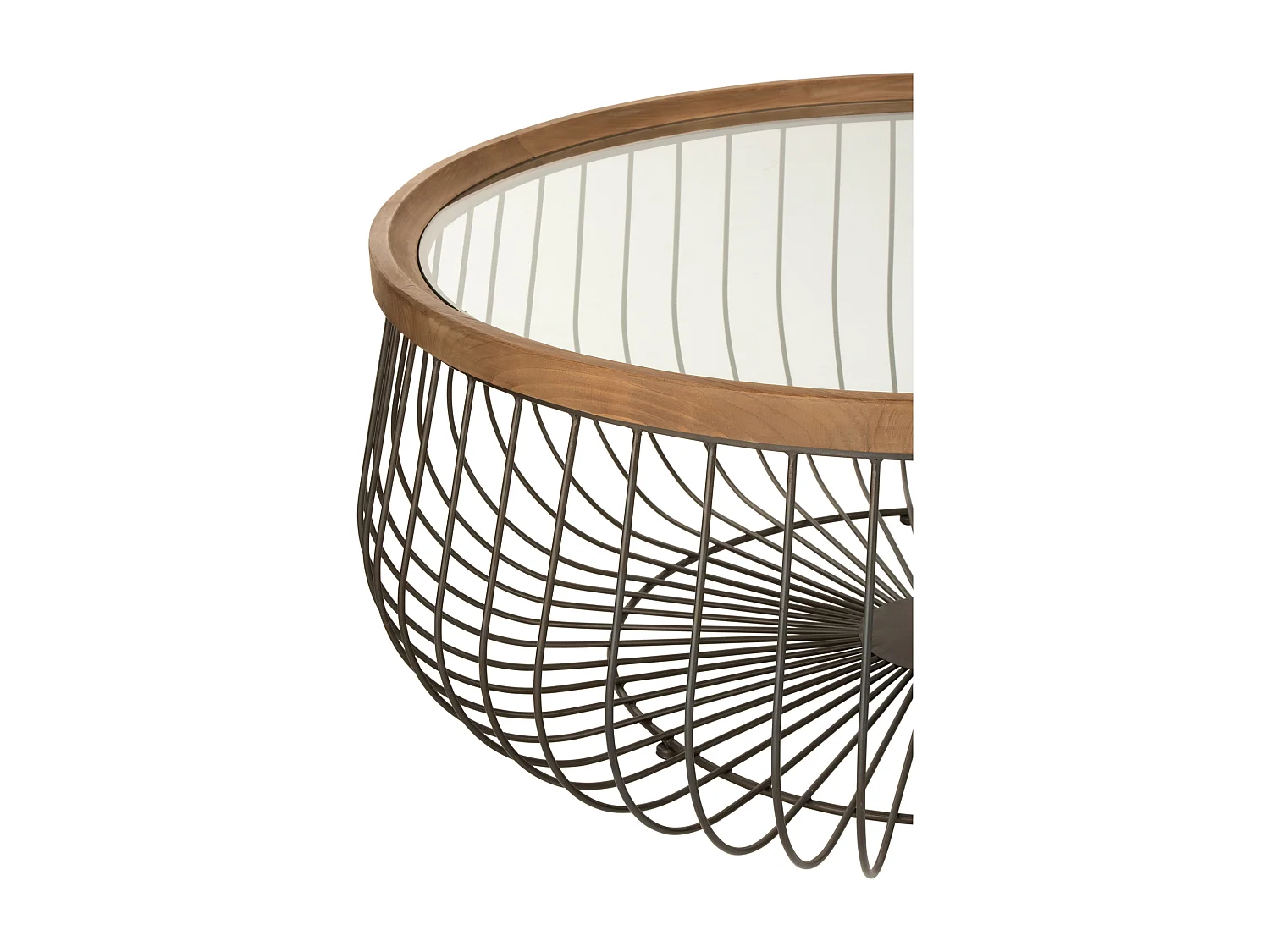 Lote de 2 mesas de centro redondas de metal Juna D 100 y D 80 cm