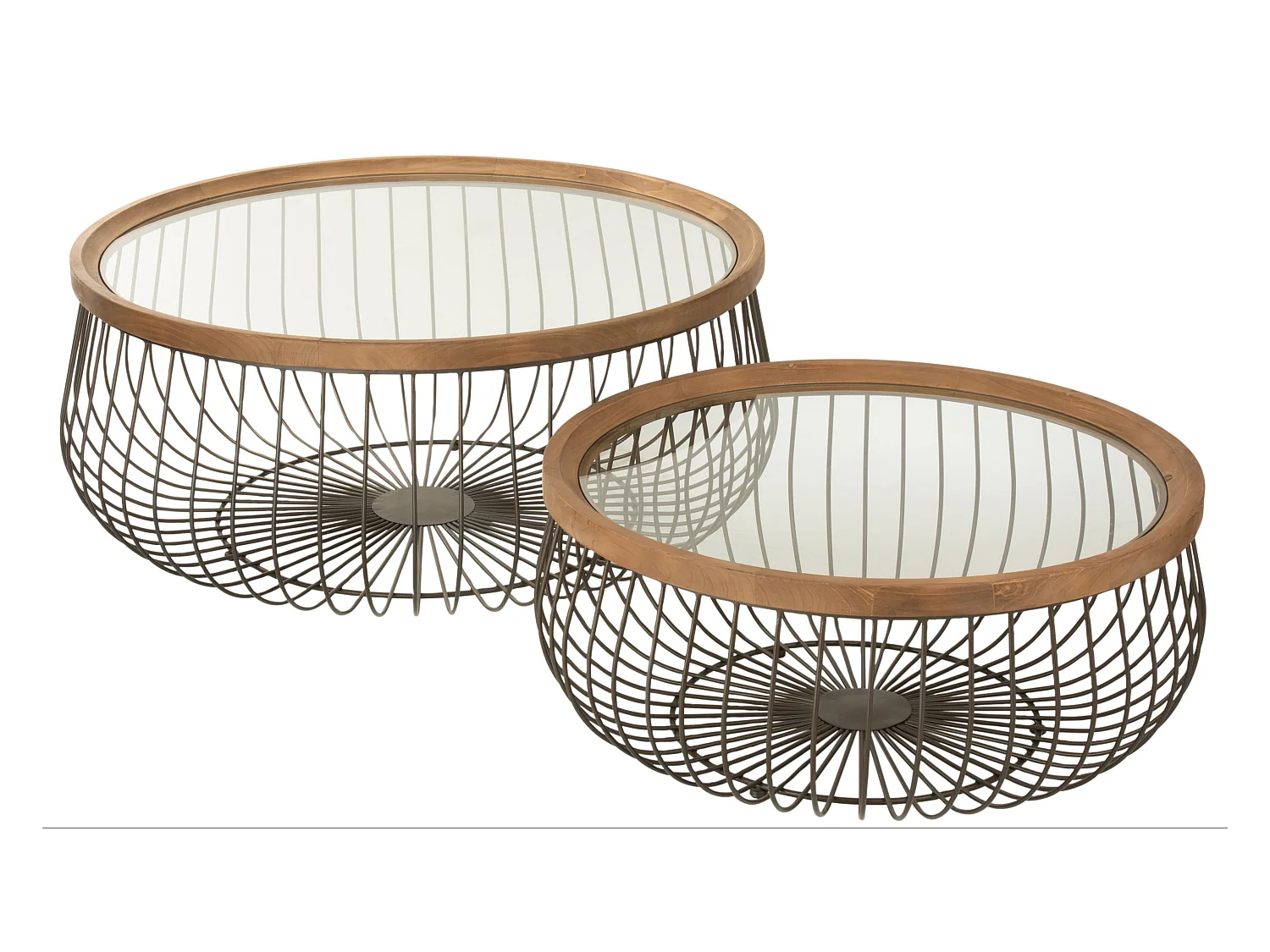 Lot de 2 Tables Basses Design "Loca" 100cm Noir