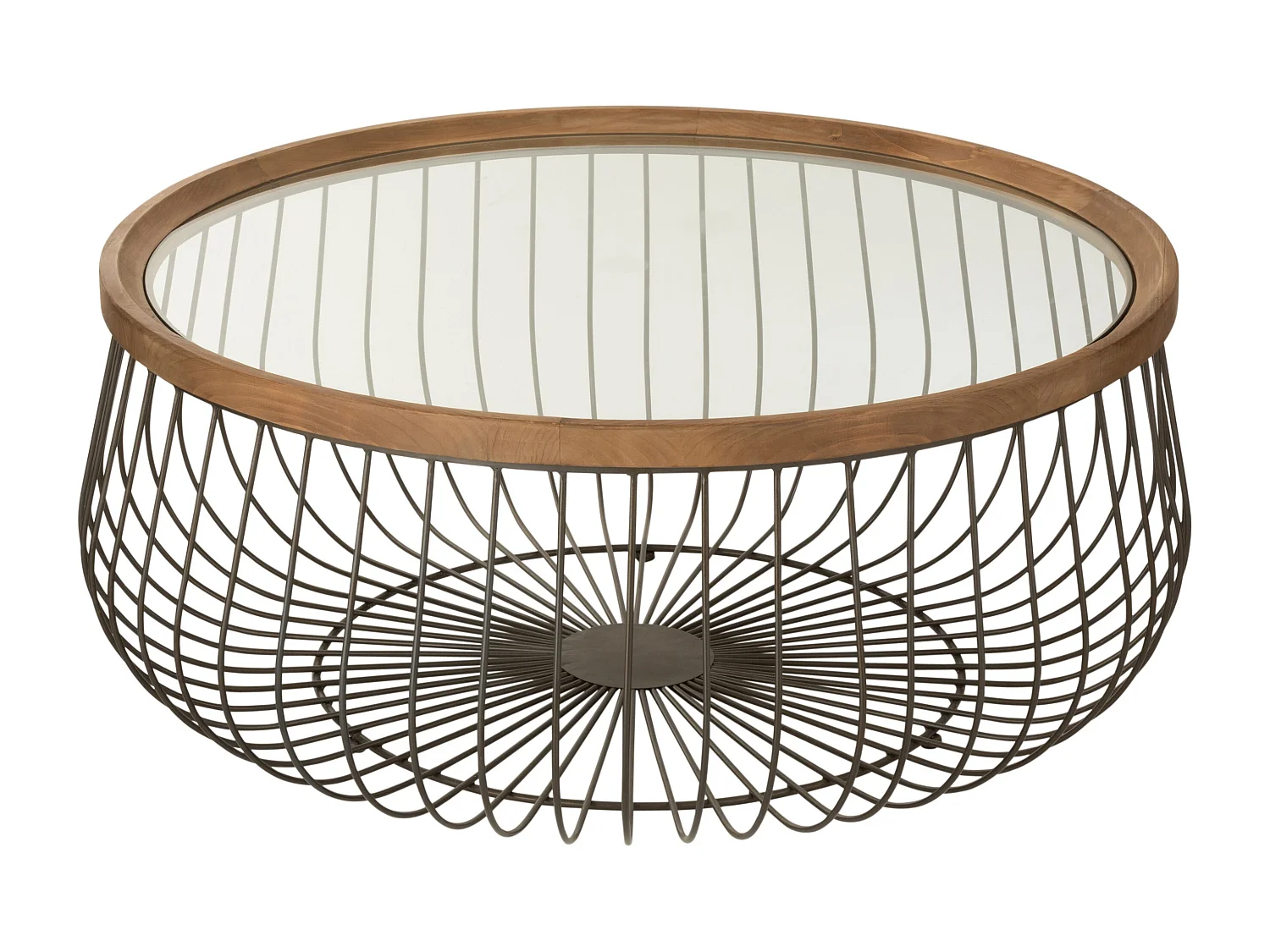 Lote de 2 mesas de centro redondas de metal Juna D 100 y D 80 cm