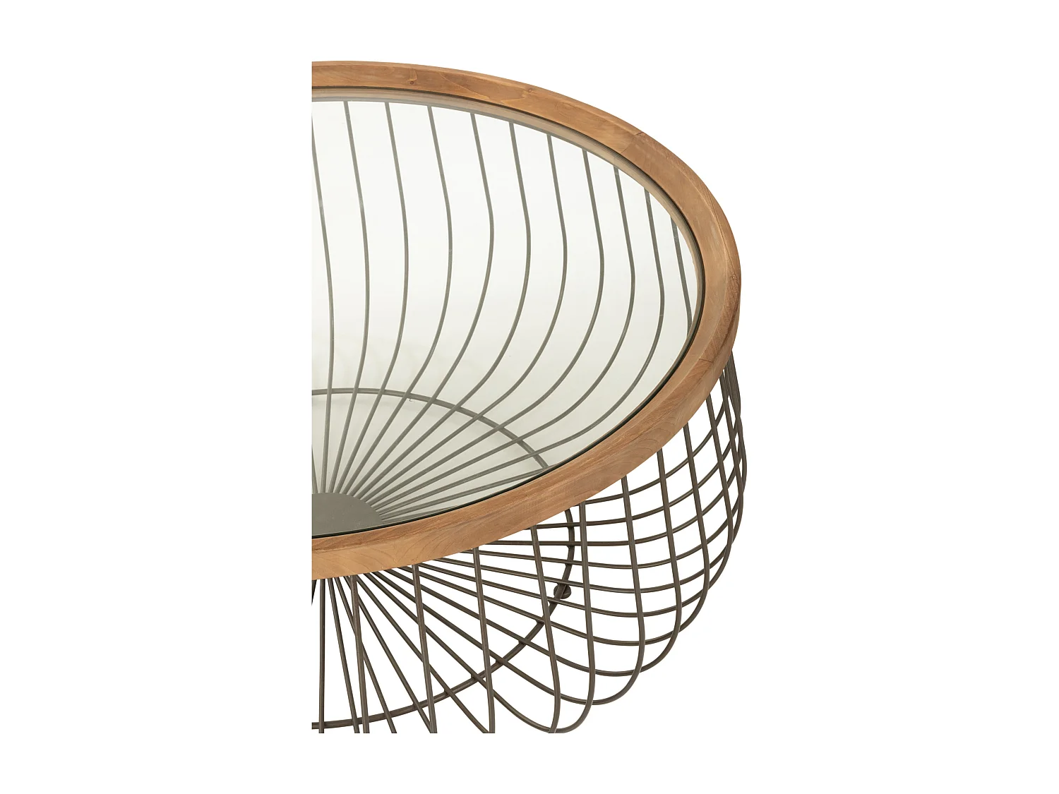 Lote de 2 mesas de centro redondas de metal Juna D 100 y D 80 cm