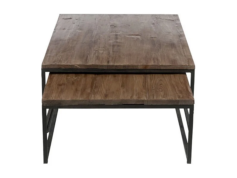 Lot de 2 Tables Basses "Cassidy" 120cm Naturel