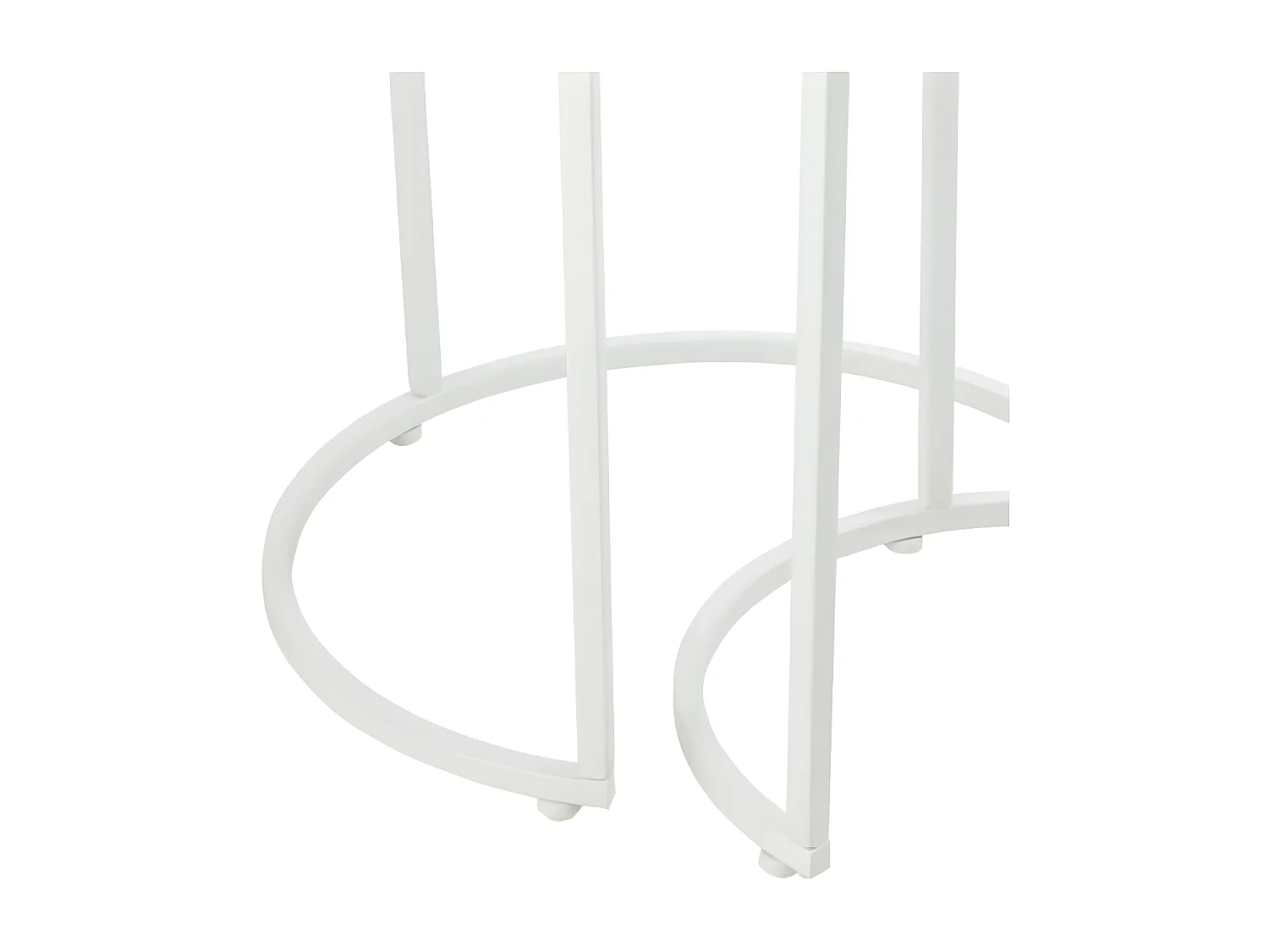 Lot de 2 Tables d'Appoint Gigognes "Lounge" 50cm Blanc