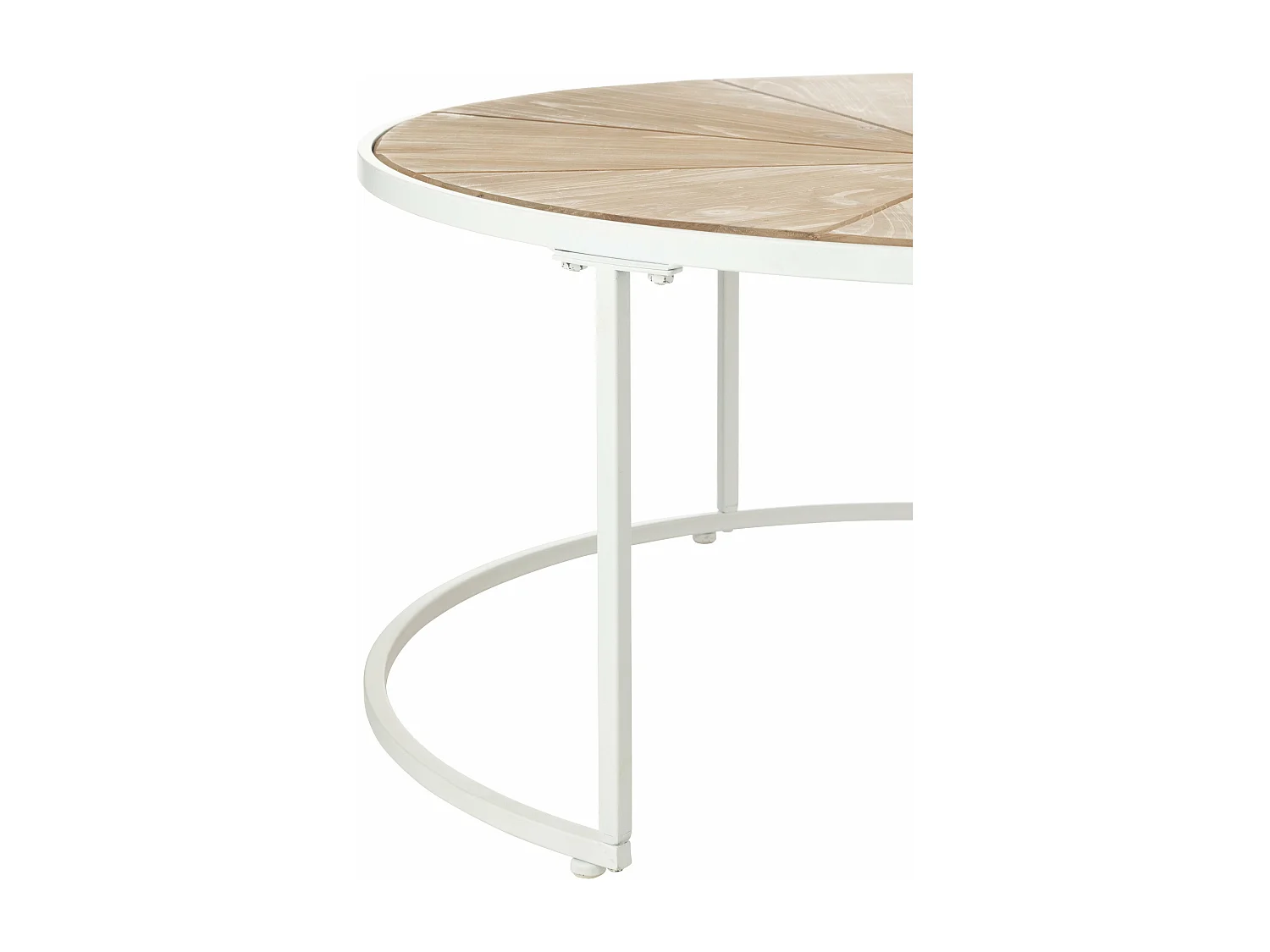 Lot de 2 Tables Basses Design "Lounge" 91cm Blanc