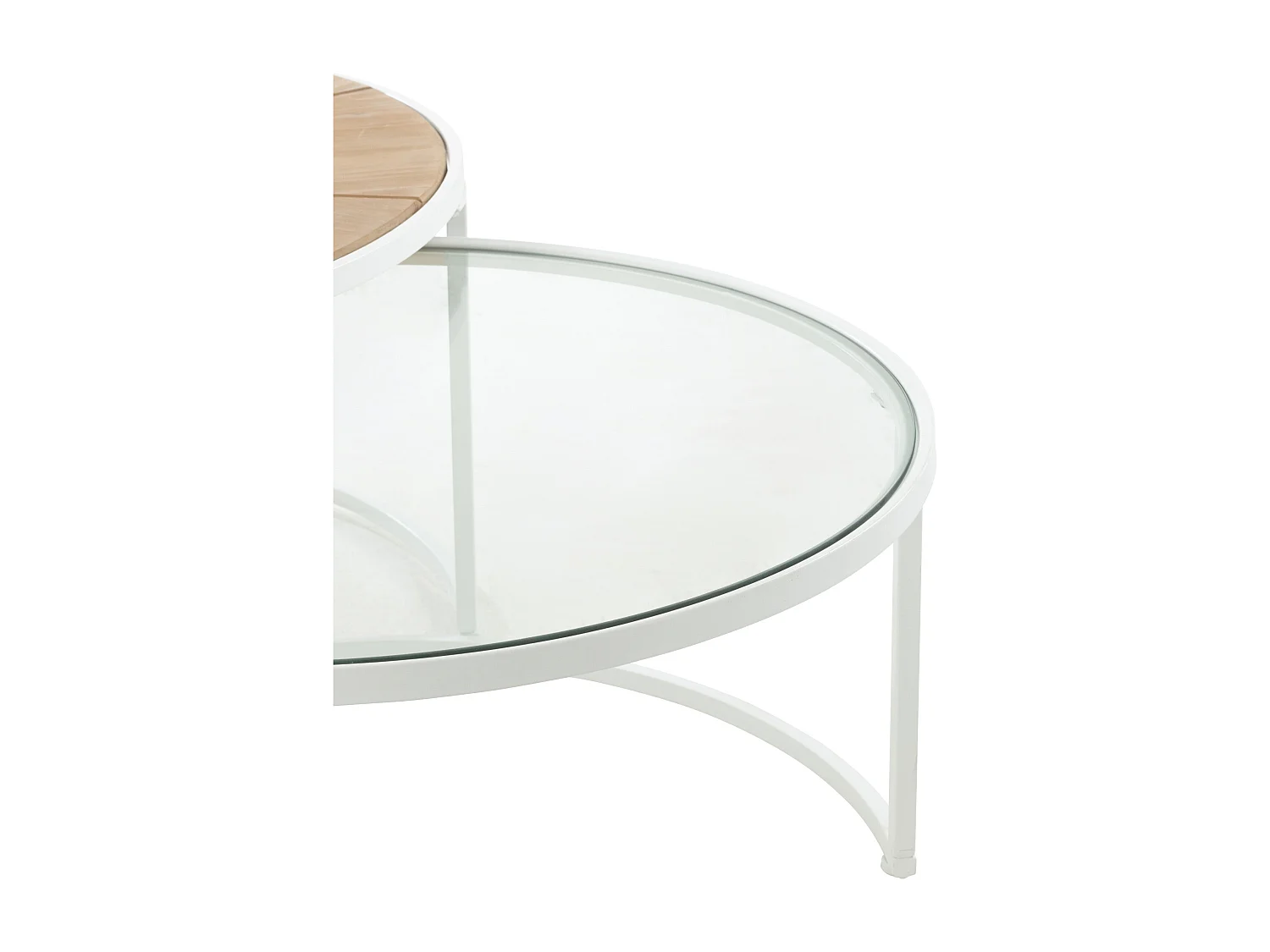 Lot de 2 Tables Basses Design "Lounge" 91cm Blanc