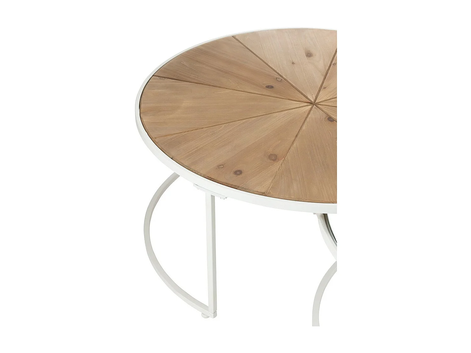 Lot de 2 Tables Basses Design "Lounge" 91cm Blanc