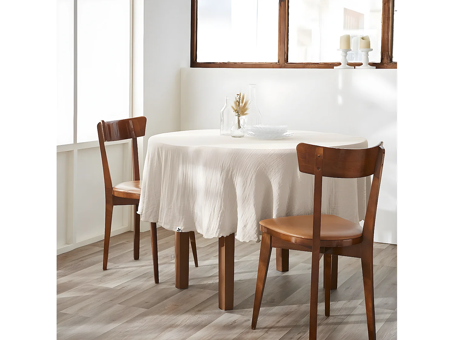 OUREA - Nappe Ronde Ø180cm Gaze de Coton Pampa