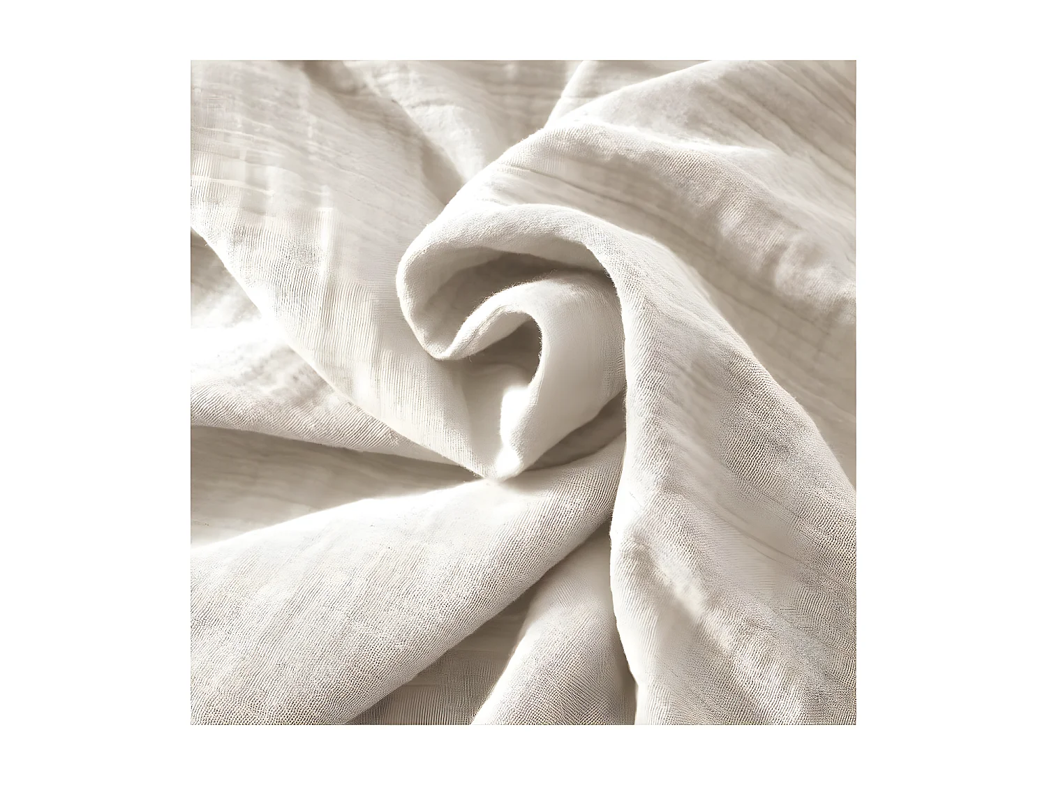 OUREA - Nappe Ronde Ø180cm Gaze de Coton Pampa