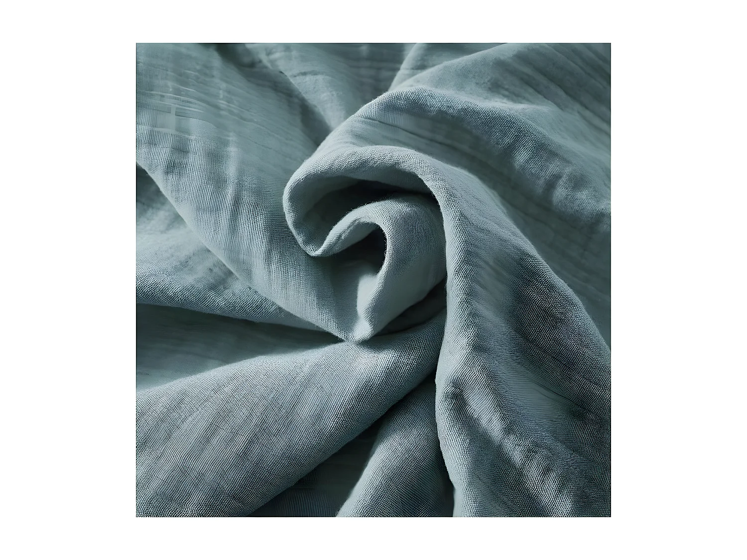 OUREA - Nappe Ronde Ø180cm Gaze de Coton Canard