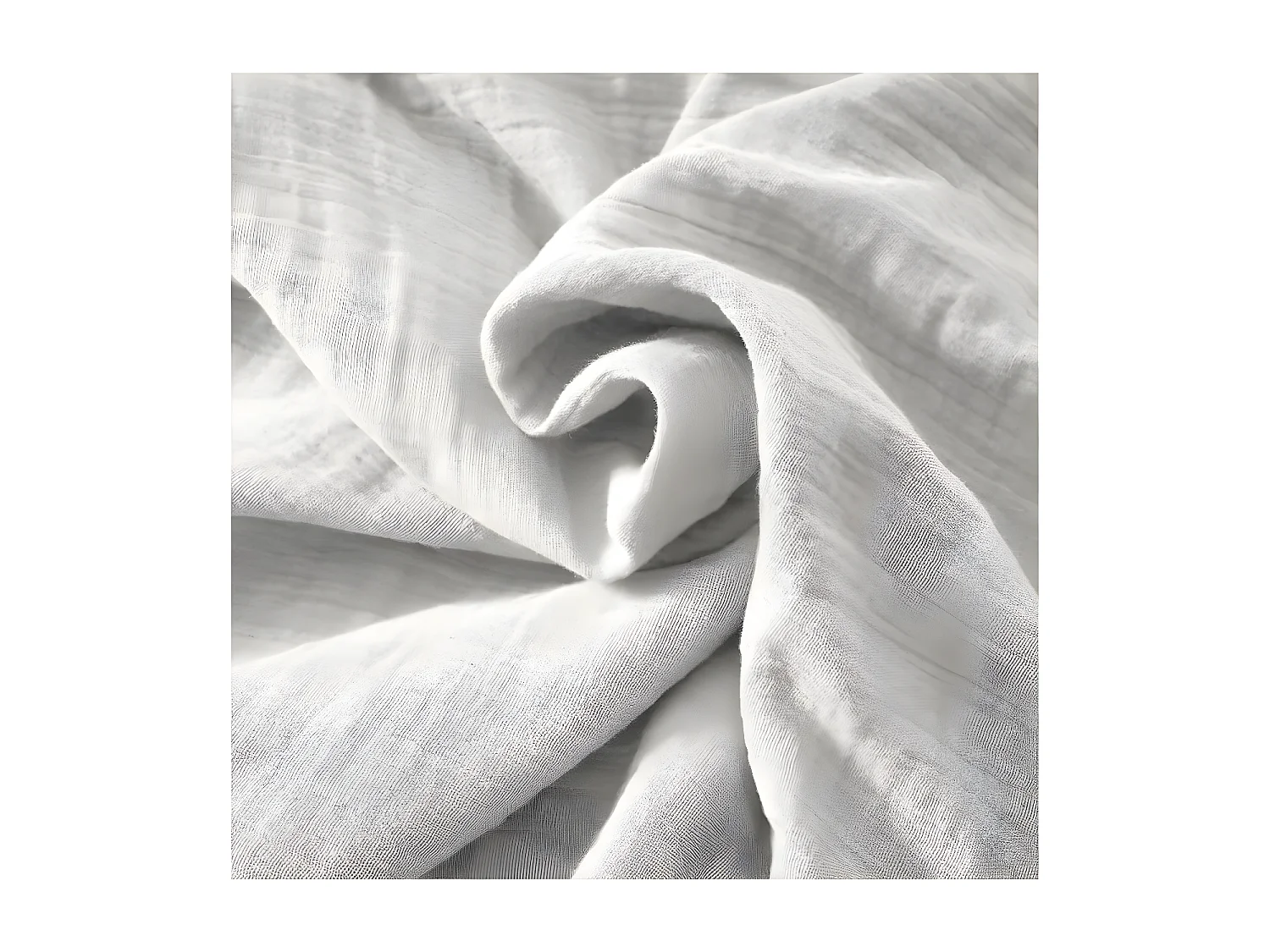 OUREA - Nappe Ronde Ø180cm Gaze de Coton Nuage