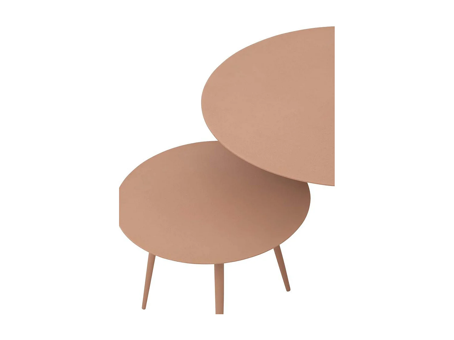 Lot de 3 Tables Gigognes "Obi" 56cm Vieux Rose