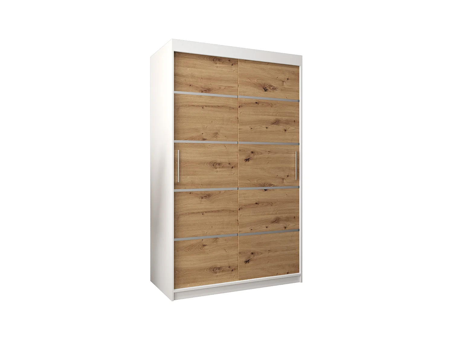 SCHWEBETÜRENSCHRANK VERONA 1 200/120/62 2-türig (Weiß/Sonoma)