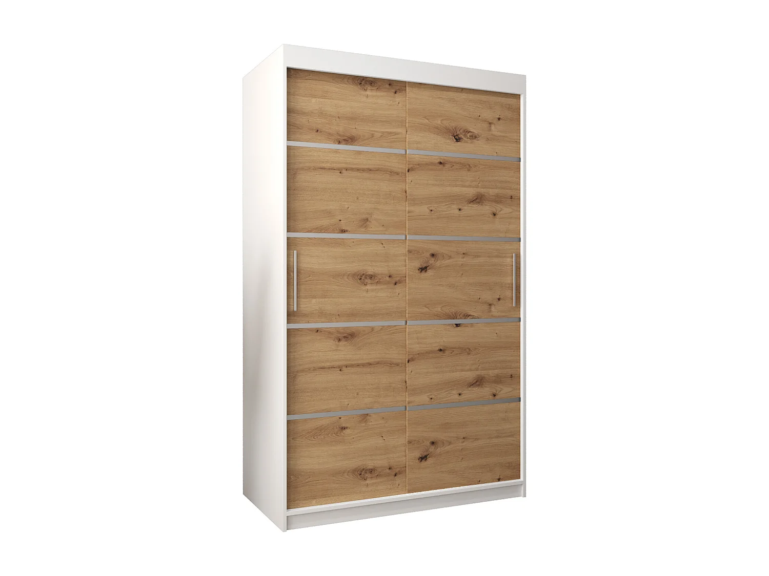 ARMOIRE VERONA 1 À PORTES COULISSANTES 200/120/62 2 Portes (Blanc/Artisan)