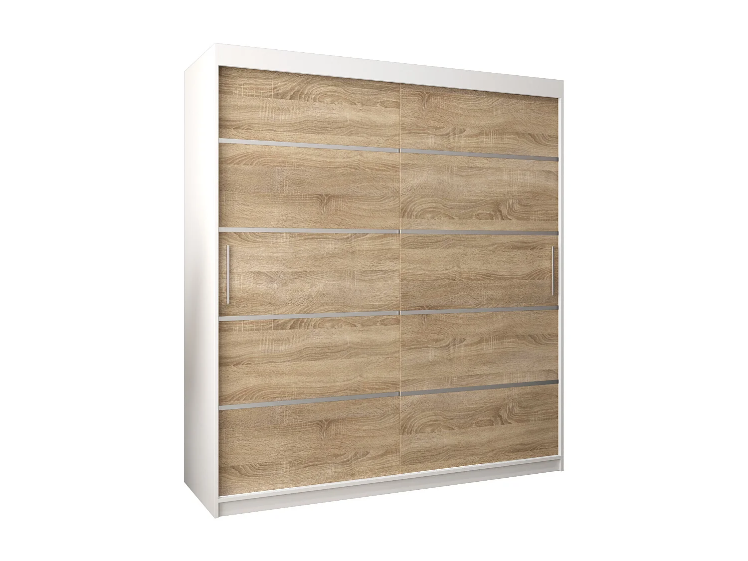 ARMADIO VERONA 1 AD ANTE SCORREVOLI 200/180/62 2 porte (Bianco/Sonoma)