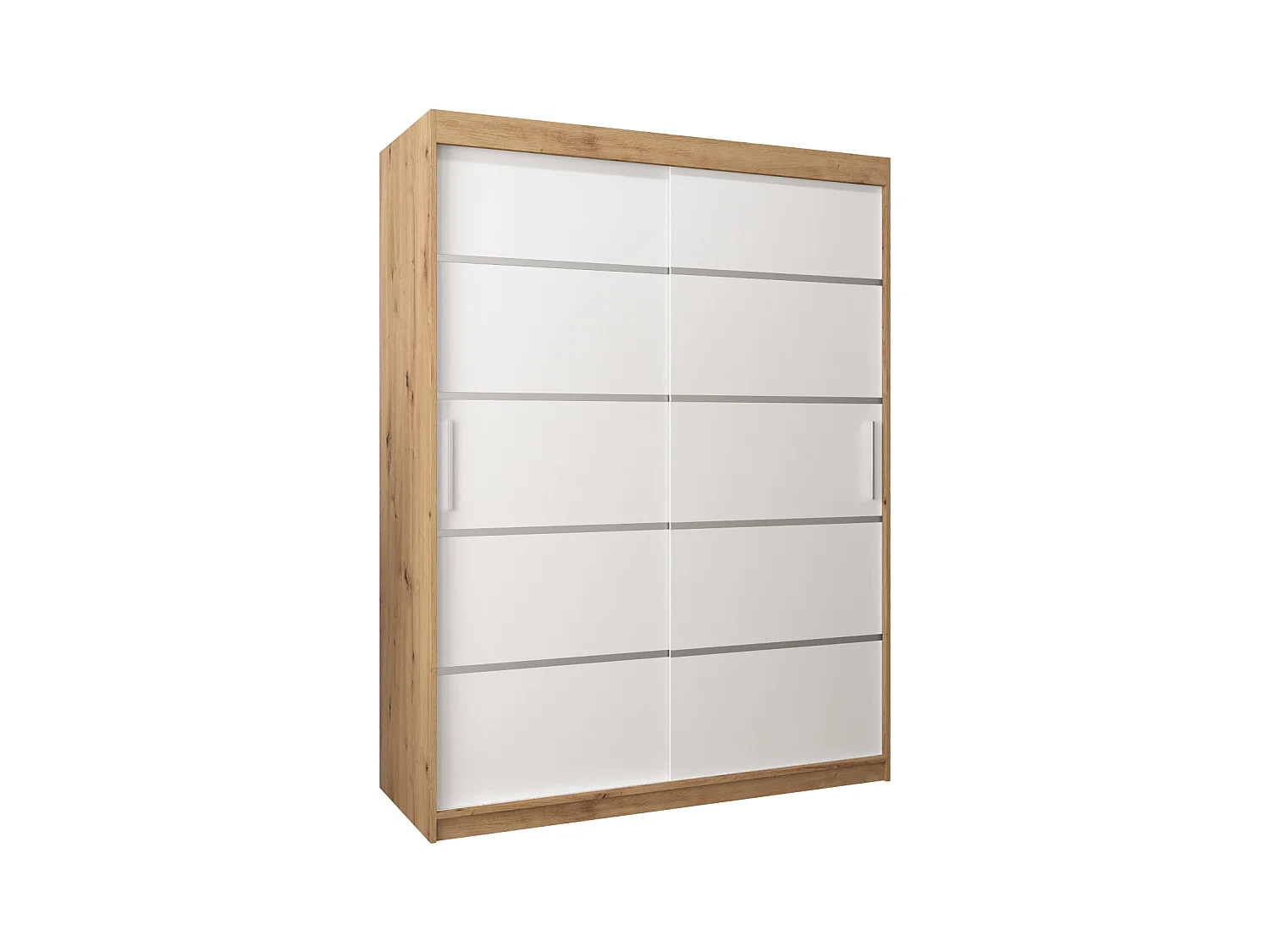 ARMOIRE VERONA 1 À PORTES COULISSANTES 200/150/62 2 Portes (Artisan/Blanc)
