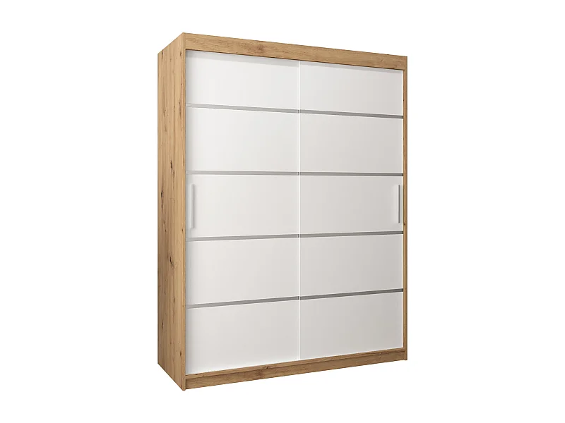 ARMOIRE VERONA 1 À PORTES COULISSANTES 200/150/62 2 Portes (Artisan/Blanc)