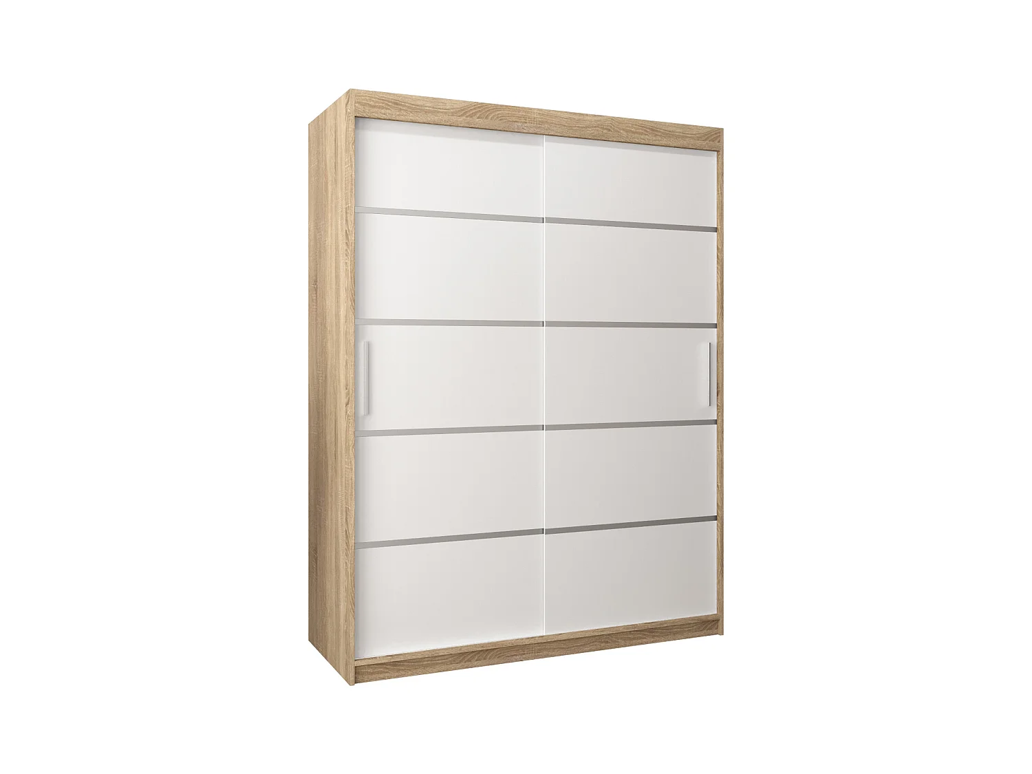 ARMOIRE VERONA 1 À PORTES COULISSANTES 200/150/62 2 Portes (Sonoma/Blanc)