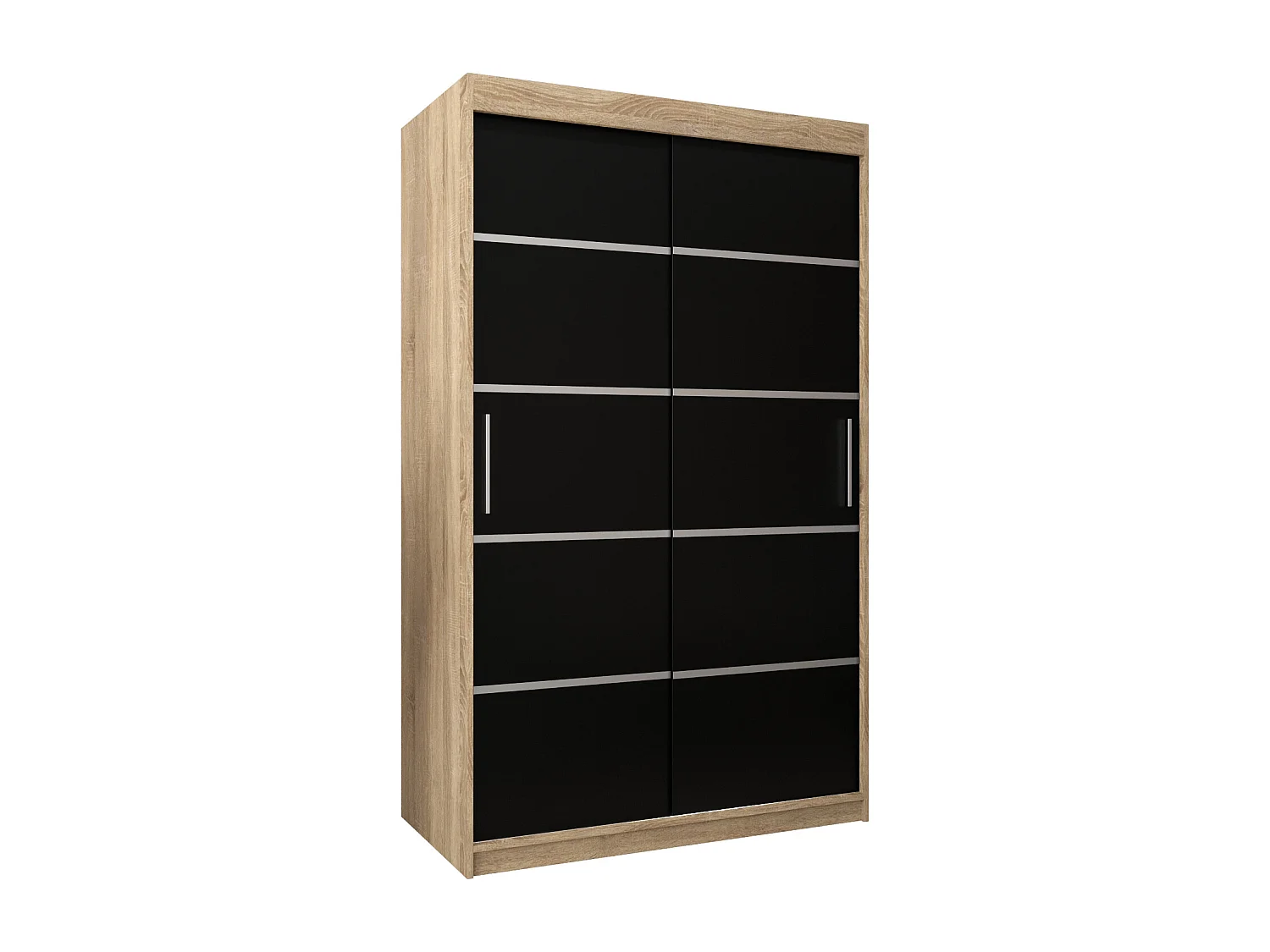 ARMADIO VERONA 1 AD ANTE SCORREVOLI 200/120/62 2 porte (Sonoma/Nero)