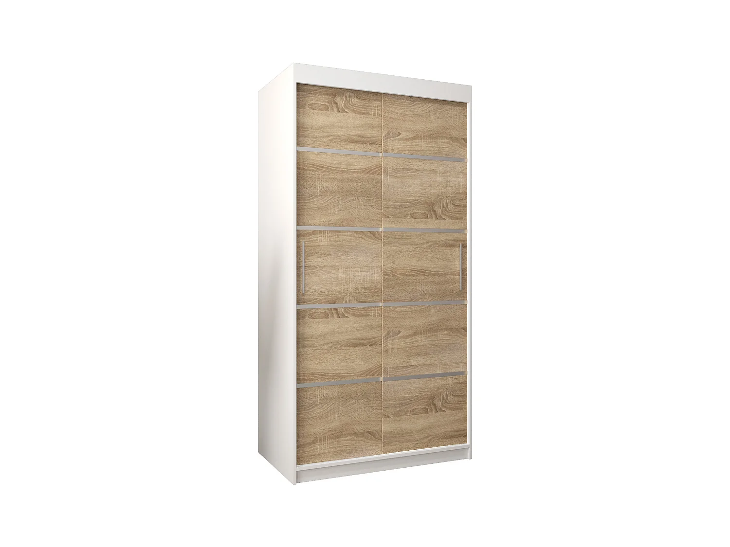 ARMOIRE VERONA 1 À PORTES COULISSANTES 200/100/62 2 Portes (Blanc/Sonoma)