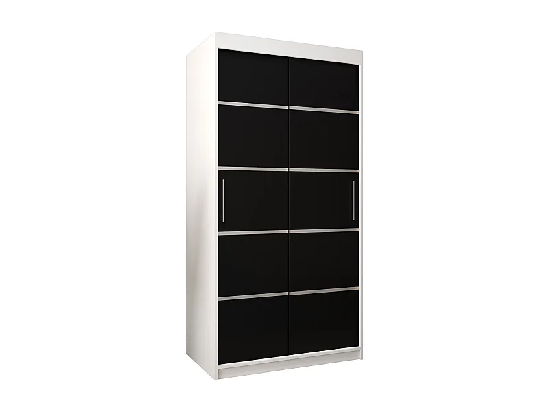 ARMARIO VERONA 1 DE PUERTAS CORREDERAS 200/100/62 2 puertas (blanco/negro)