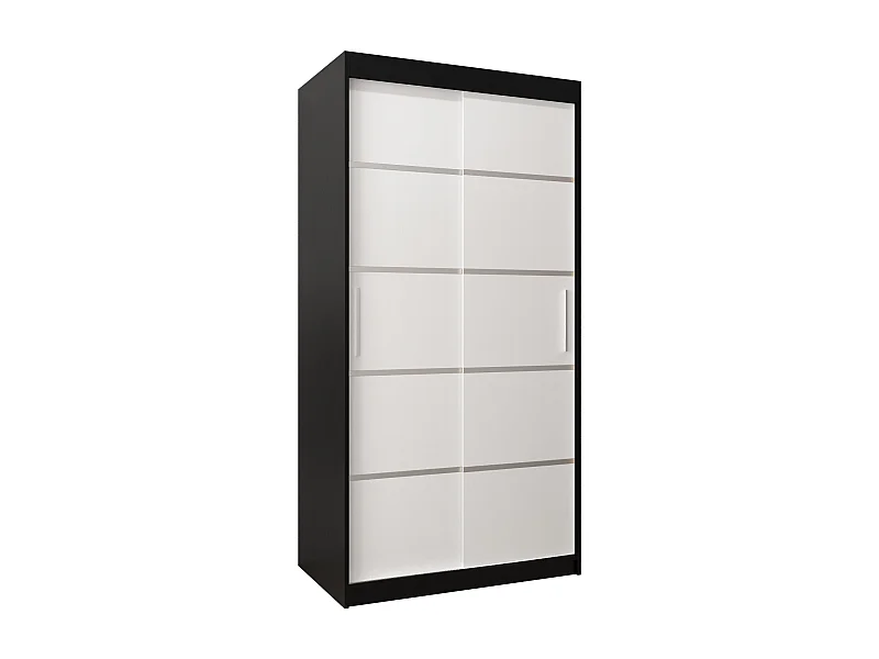 ARMADIO VERONA 1 AD ANTE SCORREVOLI 200/100/62 2 porte (Nero/Bianco)