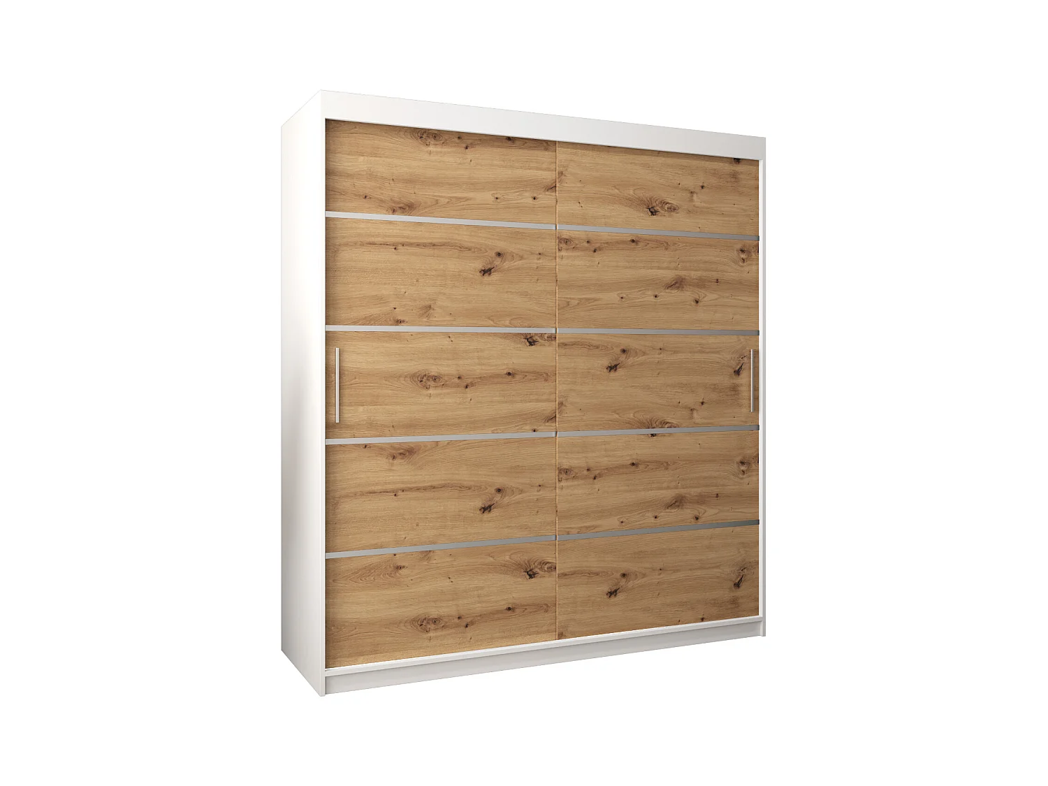 ARMOIRE VERONA 1 À PORTES COULISSANTES 200/180/62 2 Portes (Blanc/Artisan)