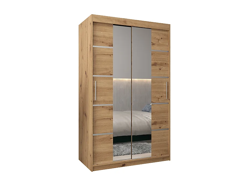 ARMOIRE VERONA 4 À PORTES COULISSANTES 200/120/62 2 Portes (Artisan/Artisan)