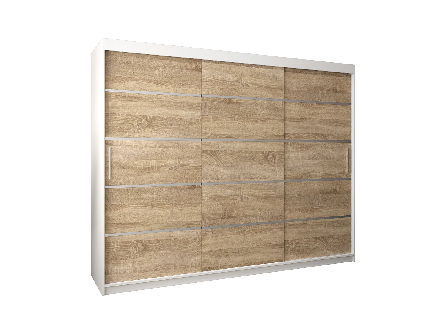 ARMOIRE VERONA 1 À PORTES COULISSANTES 200/250/62 3 Portes (Blanc/Sonoma)