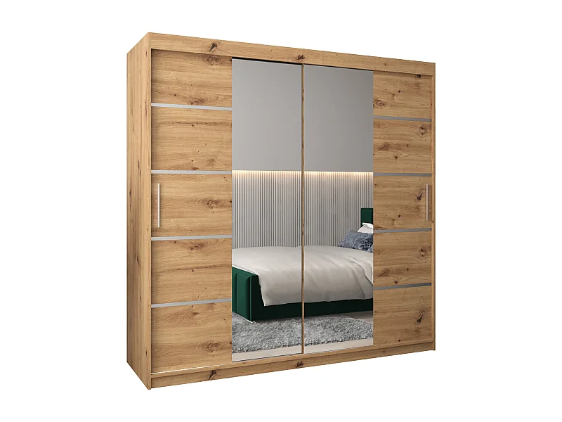 SCHWEBETÜRENSCHRANK VERONA 4 200/200/62 2-türig (Artisan/Artisan)