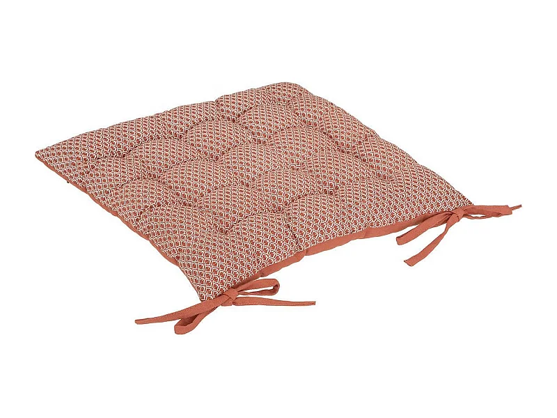 Sitzkissen mit Druckmuster und Polsterung zum Binden 38 x 38 cm