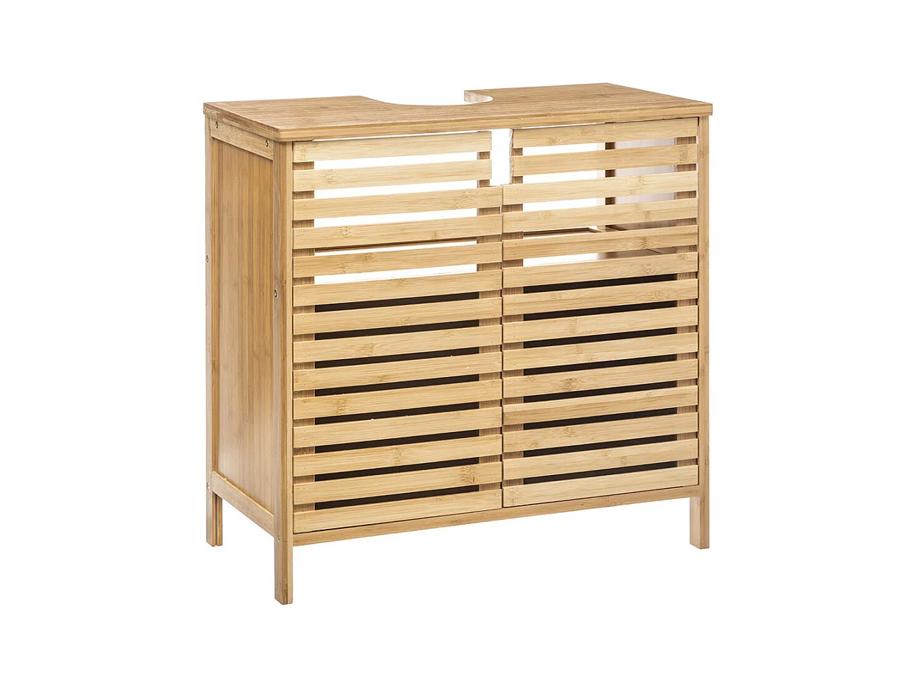 Mueble Bajo Lavabo Sicela 2 Puertas Estante Magnético Marrón 60 cm