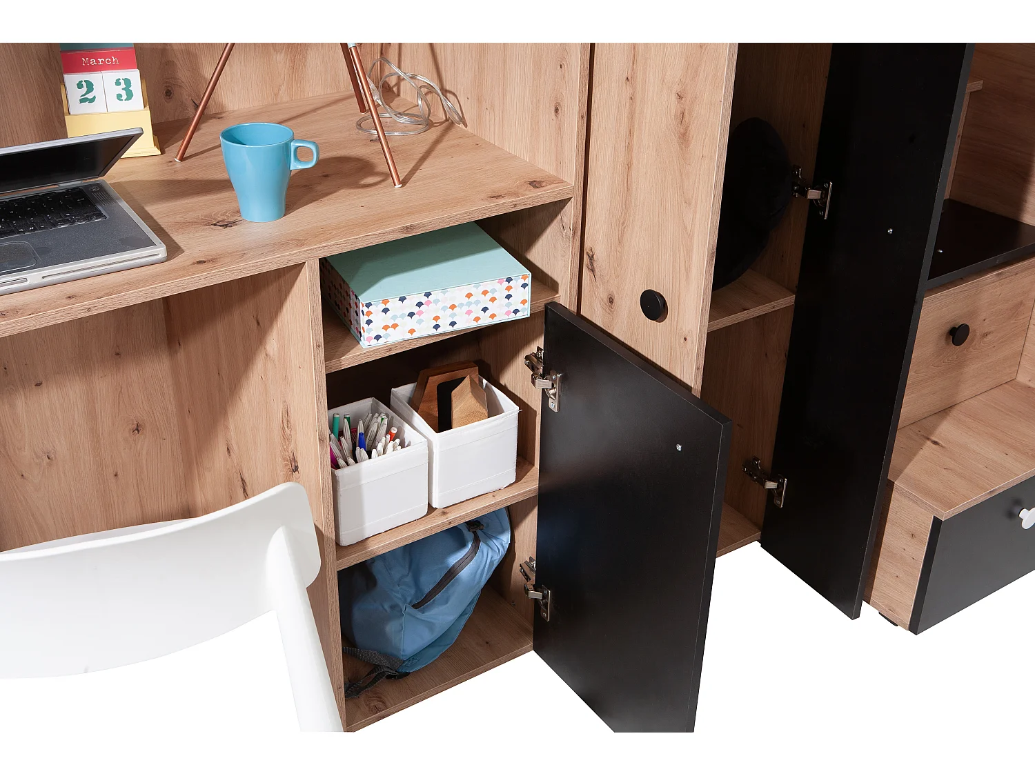 SMART 14 Etagenbett 247/165/120 (Artisan/Weiß)