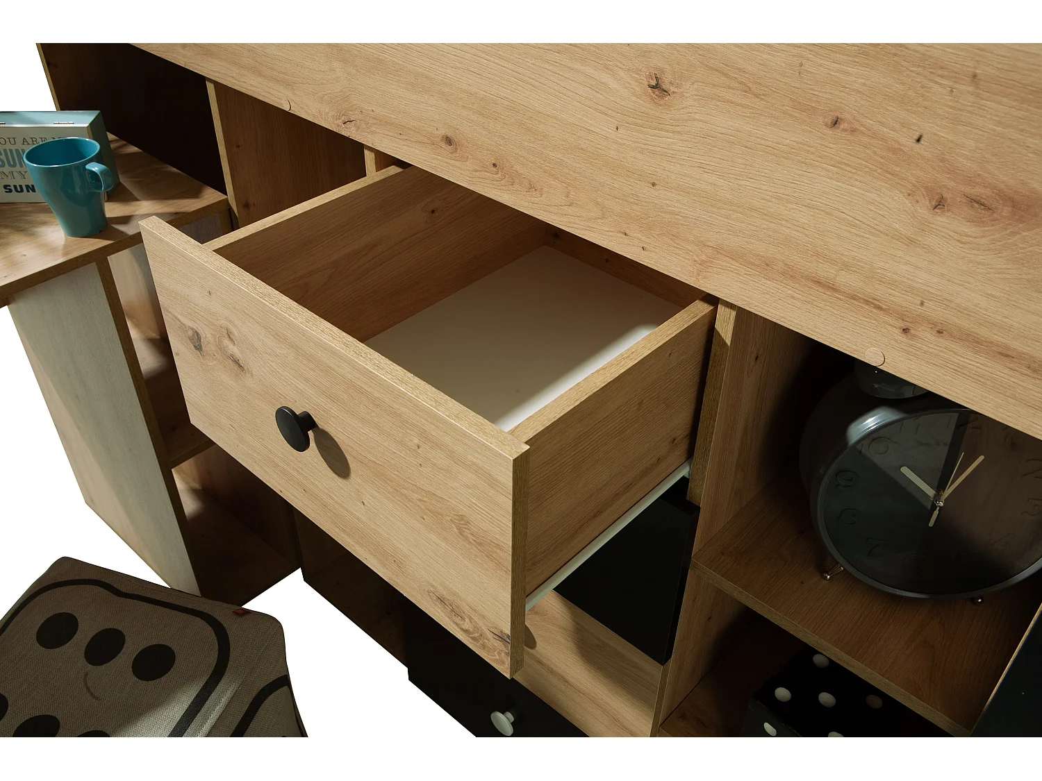 Stapelbed SMART 3P 248.5/123/93 (Ambachtsman/Zwart)