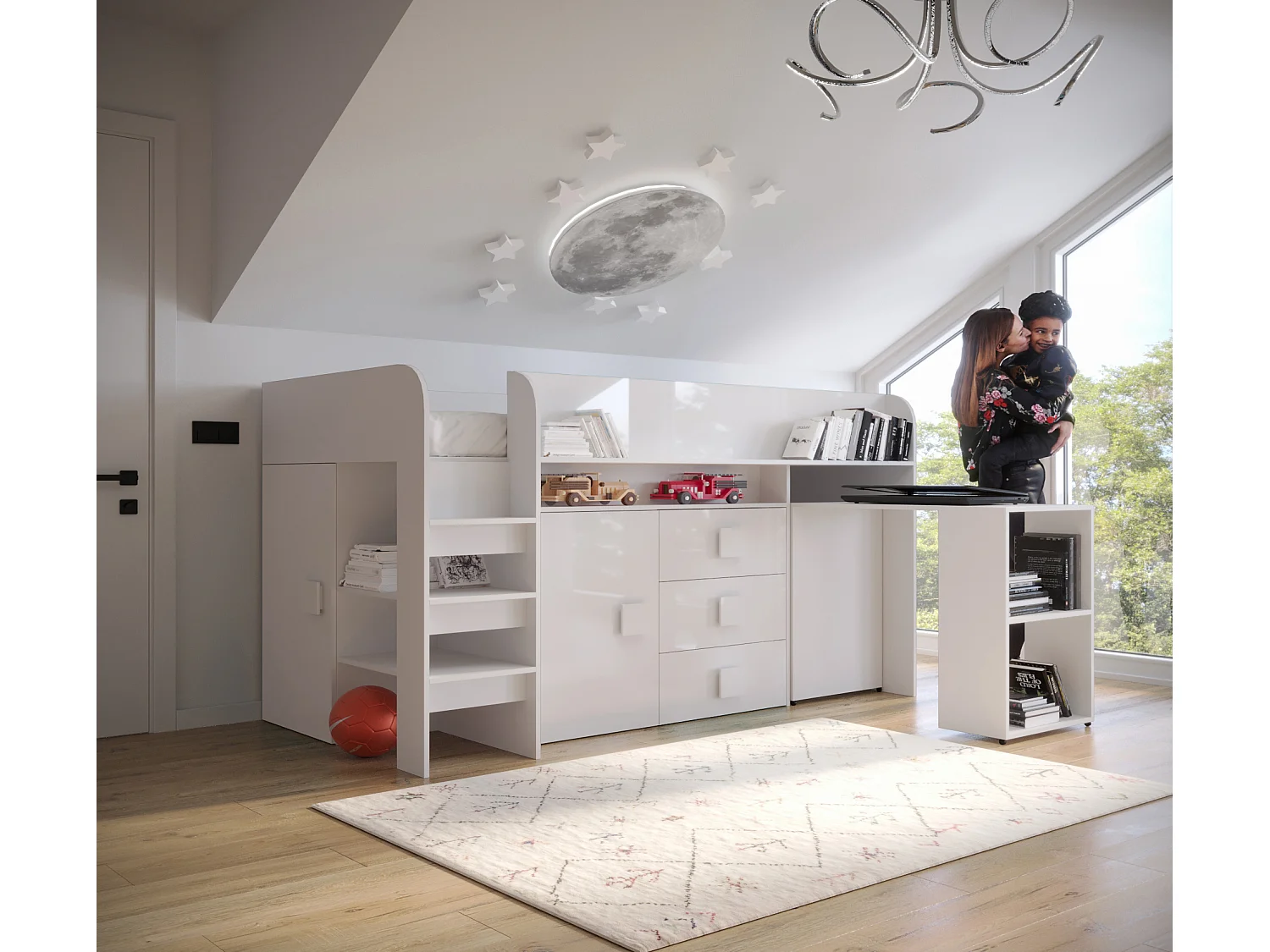 TOLEDO 1 Stapelbed 203,3/106,6/125 (wit)