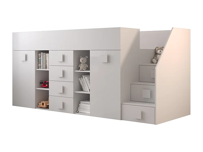 TOLEDO 3P Lit superposé 248,5/123/93 (blanc)