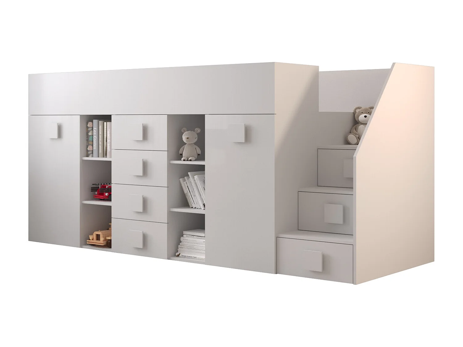 Stapelbed TOLEDO 3P 248,5/123/93 (wit)