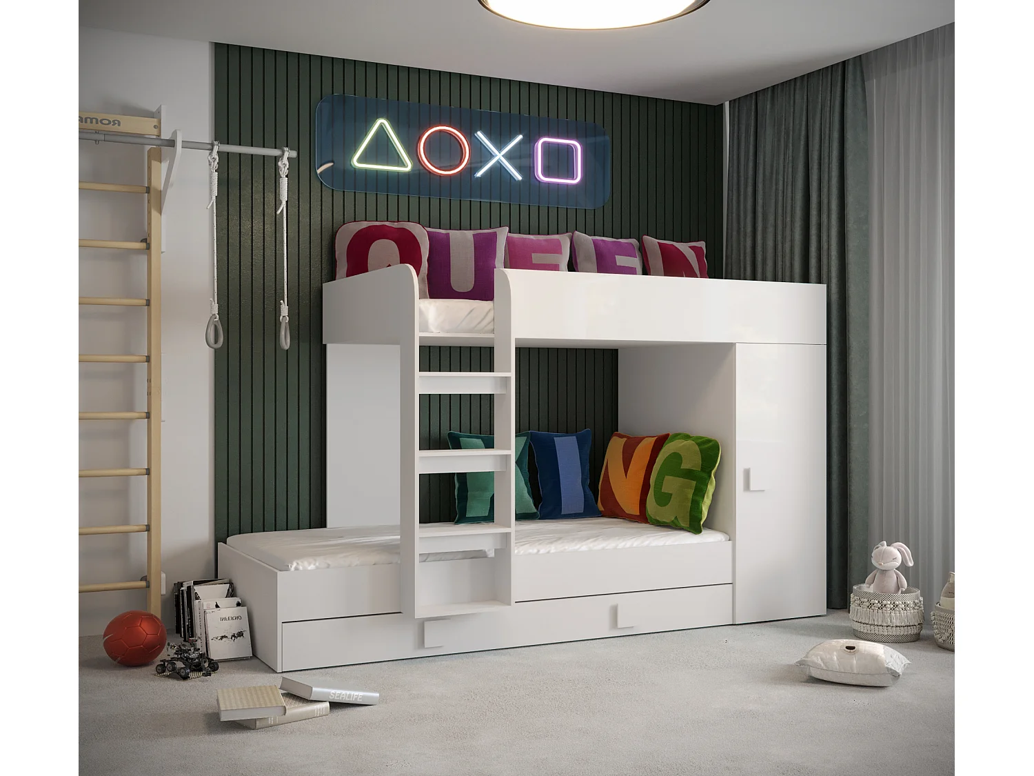 TOLEDO 2 Stapelbed 203,3/106,6/125 (wit)