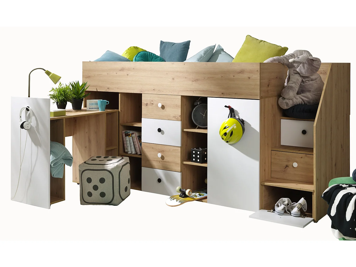 Litera SMART 3P 248.5/123/93 (Artesano/Blanco)