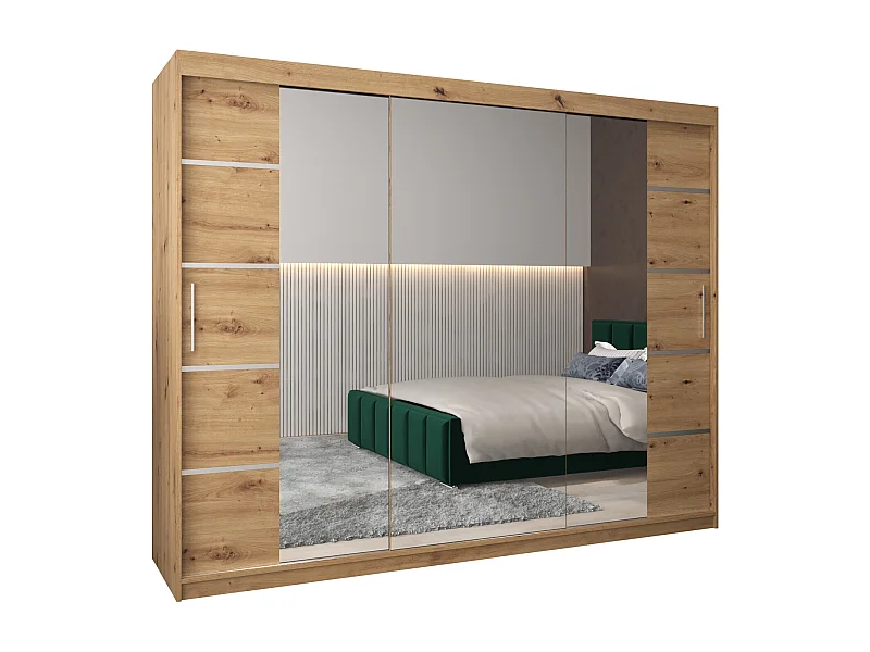 ARMOIRE VERONA 4 À PORTES COULISSANTES 200/250/62 3 Portes (Artisan/Artisan)