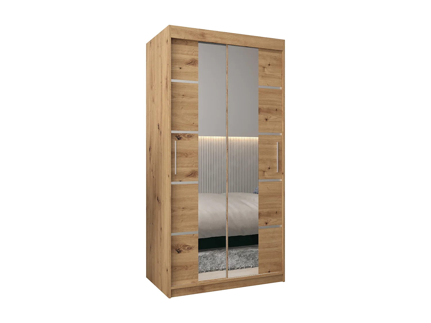 SCHWEBETÜRENSCHRANK VERONA 4 200/100/62 2-türig (Artisan/Artisan)