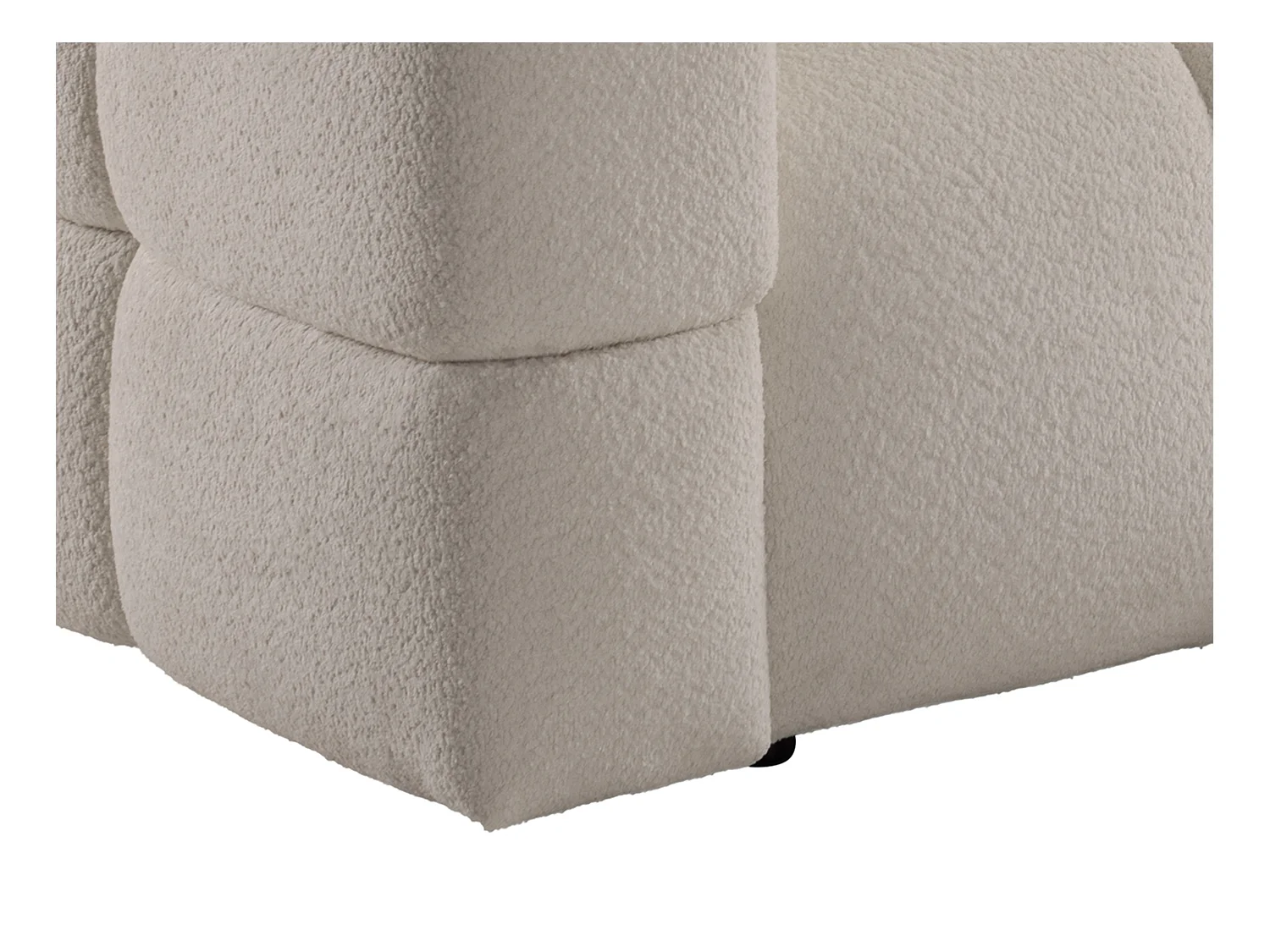 Divano letto angolare reversibile in Tessuto bouclette Beige - ISSORO