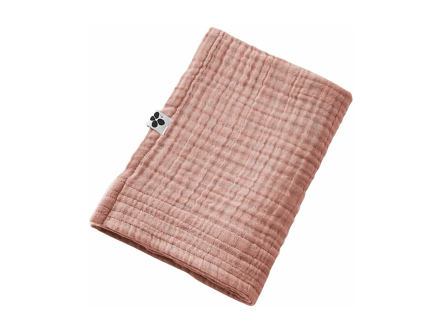 OUREA - Serviette de Toilette 50x90cm Gaze de Coton Rose pêche