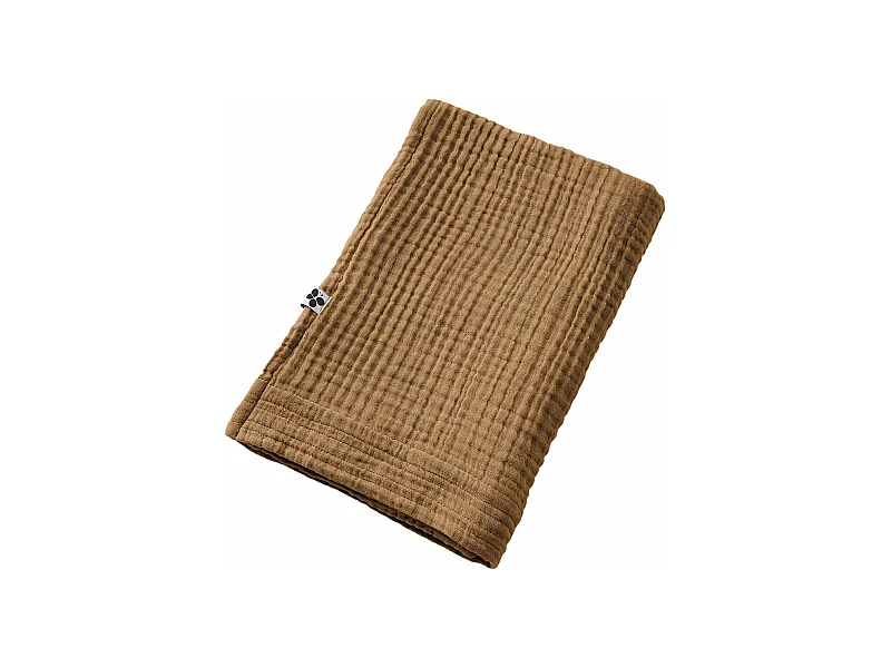 OUREA - Serviette de Douche 70x130cm Gaze de Coton Camel