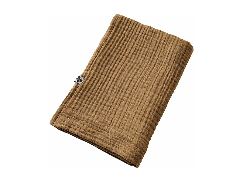 OUREA - Serviette de Douche 70x130cm Gaze de Coton Camel