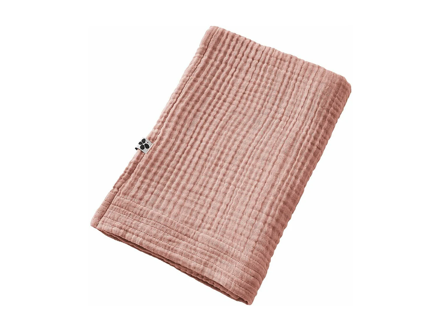 OUREA - Serviette de Douche 70x130cm Gaze de Coton Rose pêche