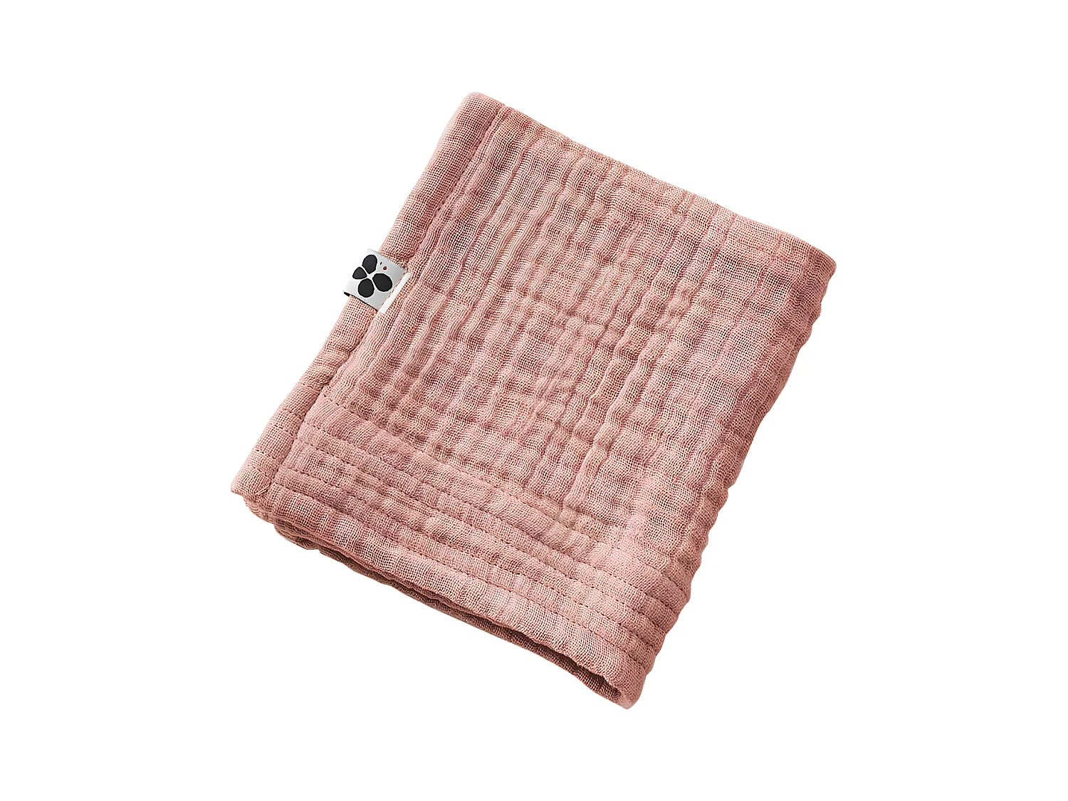 OUREA - Serviette Invité 30x50cm Gaze de Coton Rose pêche