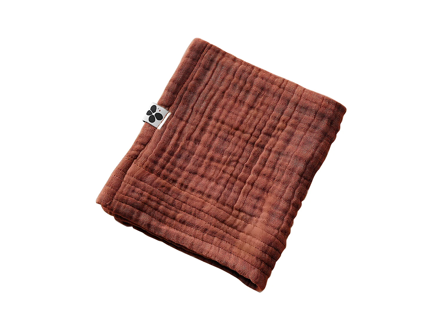 OUREA - Serviette Invité 30x50cm Gaze de Coton Terracotta