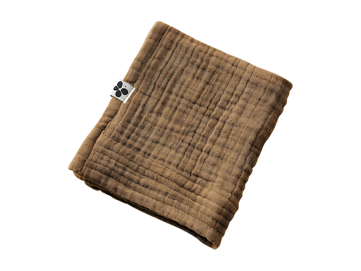 OUREA - Serviette Invité 30x50cm Gaze de Coton Camel