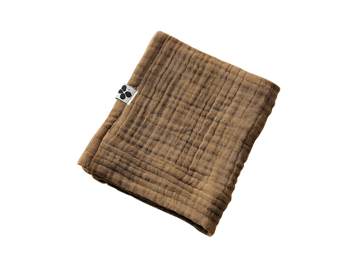 OUREA - Serviette Invité 30x50cm Gaze de Coton Camel