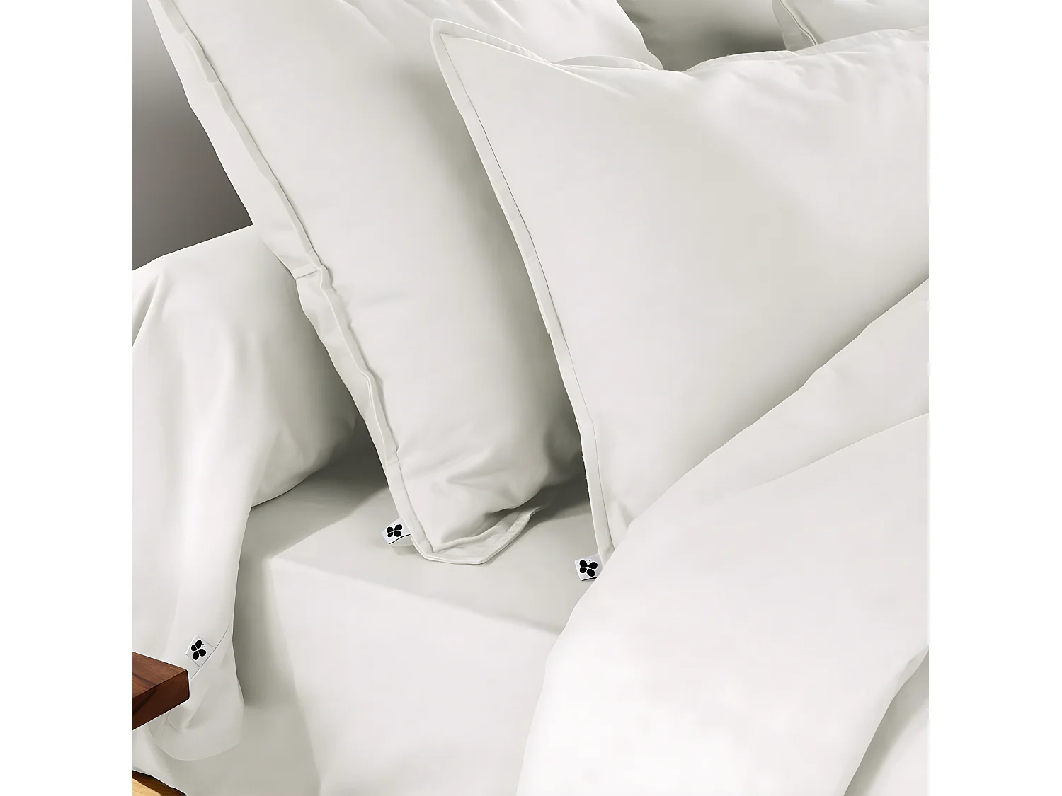 HEDDA - Drap Plat 240x300cm Flanelle de Coton Coloris Neige